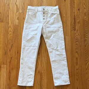 Current Elliott sz 27 NWT The Original Straight White Button-Fly Jeans $228